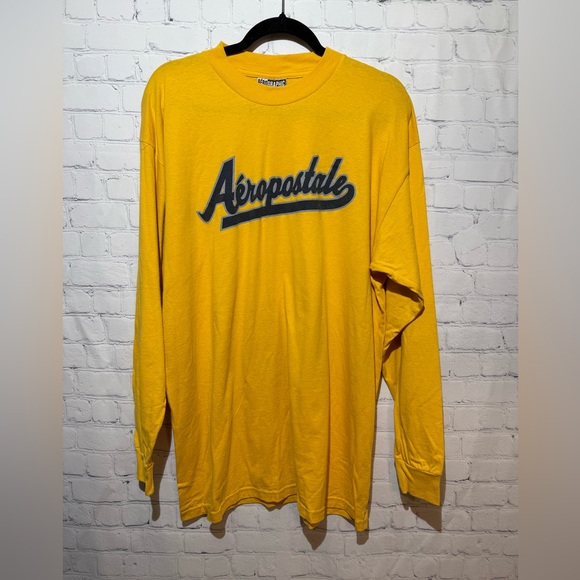 Vintage Aeropostale size large gold long sleeve tee - Picture 1 of 6